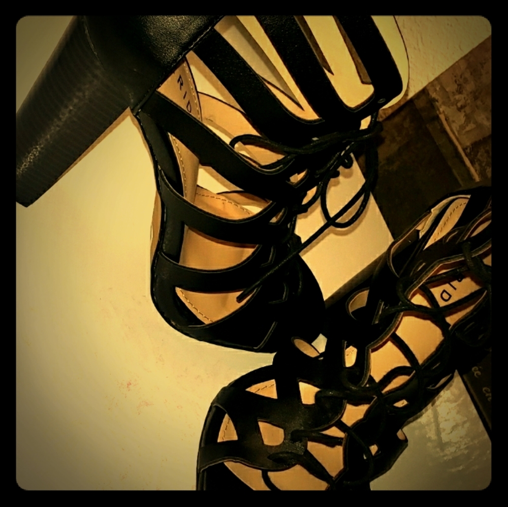 New peep toe heels
